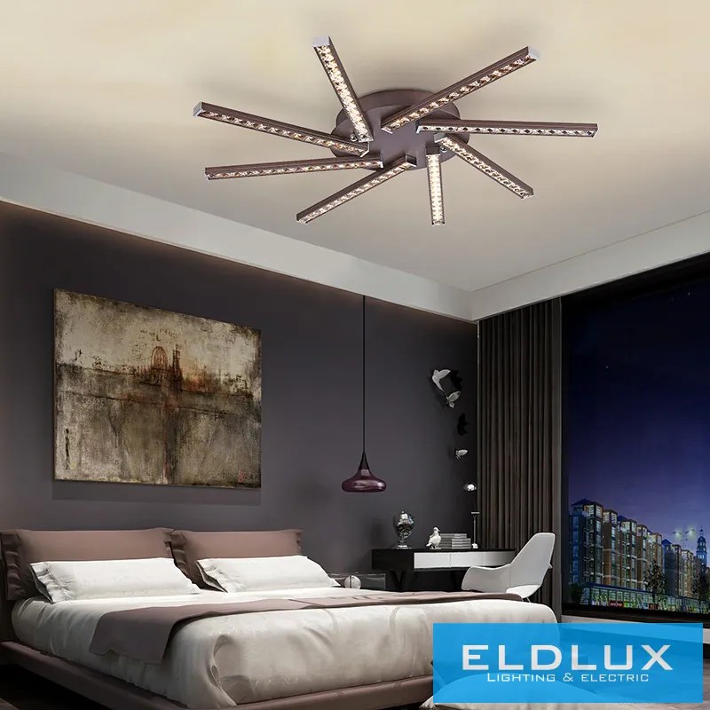 ELDLUX MEMPHIS kristályüveg mennyezeti lámpa króm 32W 4000K