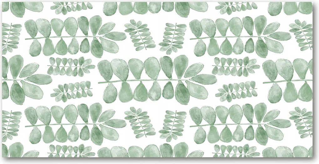 Konyhai panel Zöld levelek 120x60 cm Ragasztó