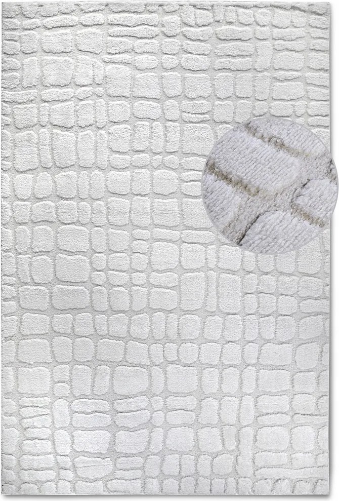 Nappali szőnyeg 160x235cm,krém színű plüss sörték,puha kivágás