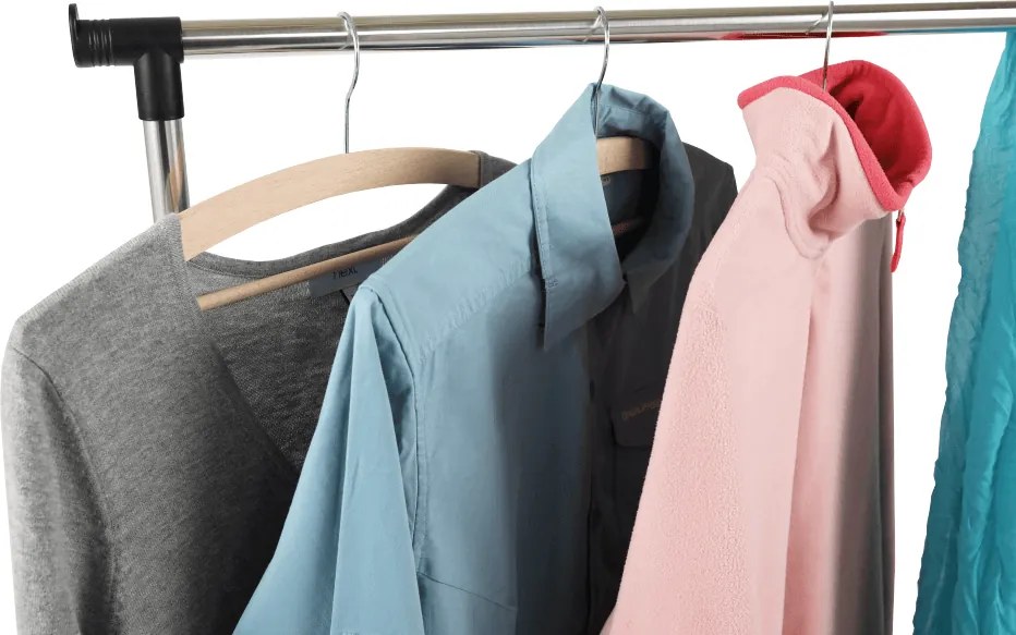 Görgős ruhaálvány, rozsdamentes fém/fekte műanyag, DOLFO NEW