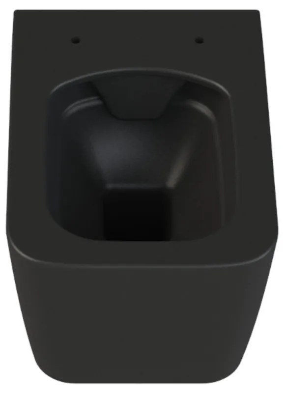 CeraStyle HERA fali WC - MATT FEKETE - rimless - perem nélküli - rejtett szerelésű