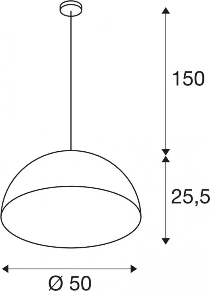 SLV 155930 FORCHINI Modern Függesztett Lámpa E27 IP20