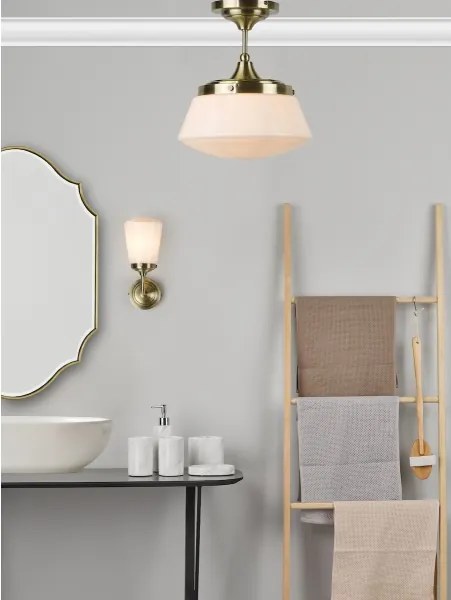 Där Lighting CAD0175 -Fürdőszobai felületre szerelhető csillár CADEN 1xE27/60W/230V IP44 sárgaréz