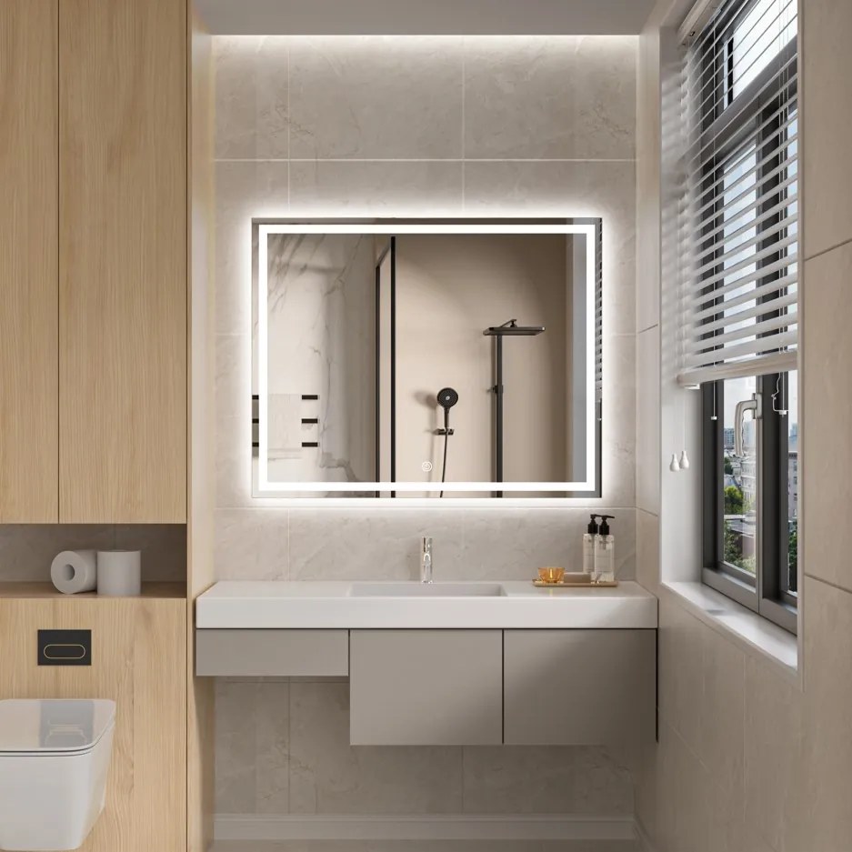Erga Harper, LED tükör 100x80cm, 2760 lm, 6500K, első/hátsó világítás, ERG-V01-113-1080-00