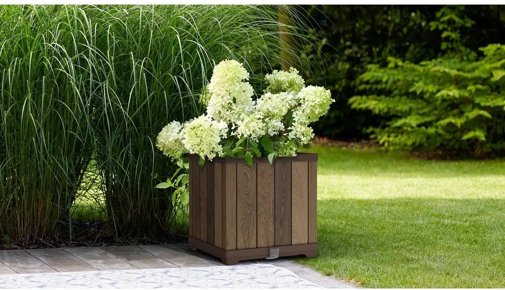 Műanyag önöntözős virágcserép Deco Square – Keter