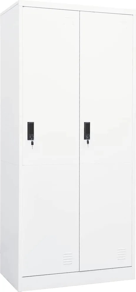 vidaXL fehér acél ruhásszekrény 80 x 50 x 180 cm