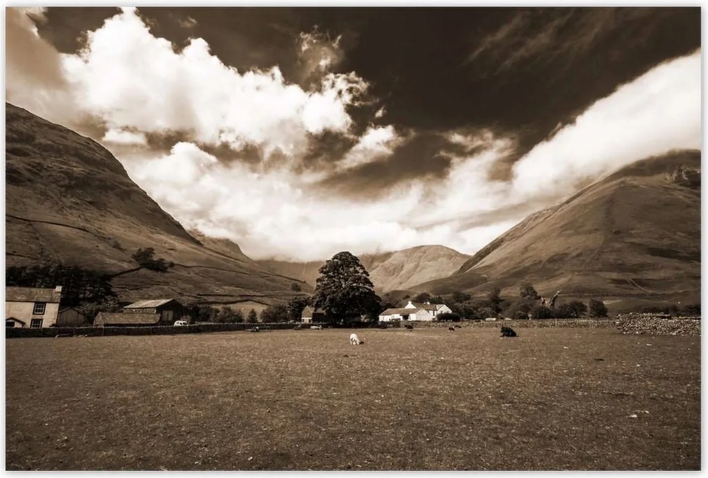 Poszterek 120x80 Ír táj Szépia