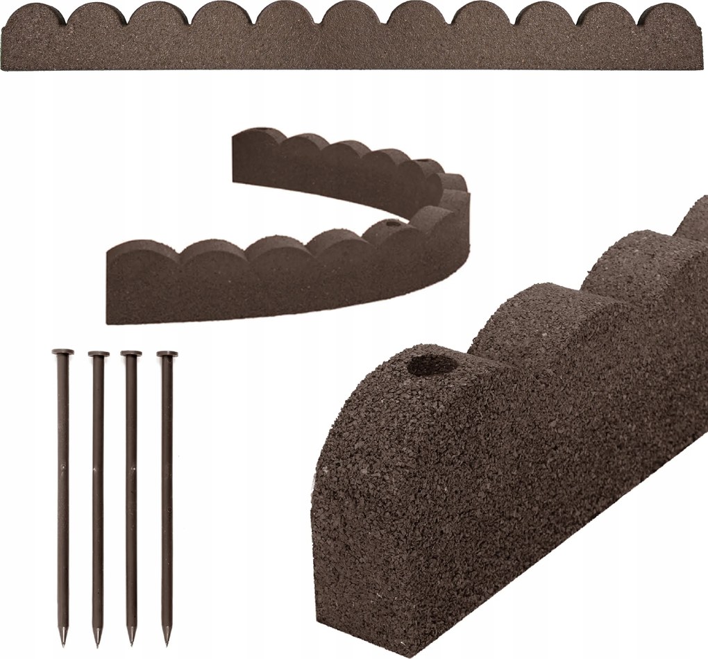 Perem Eco kerti palánk horgony barna 120cm