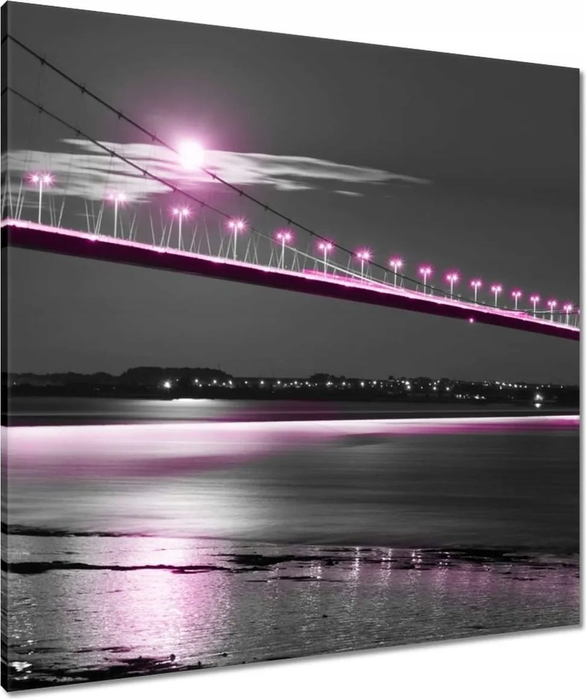 Vászonkép 80x80 Lila világítás