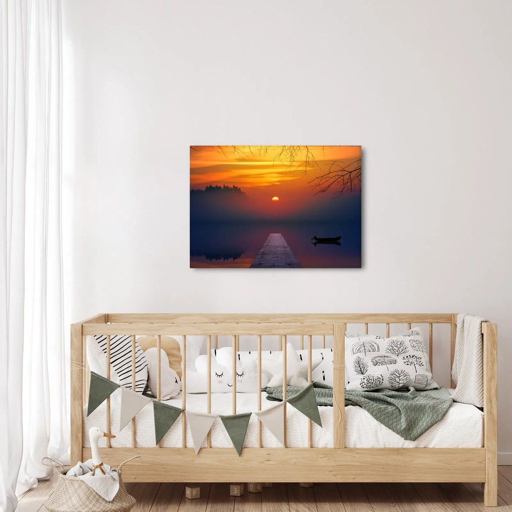 Híd képe naplementekor (70x50 cm)