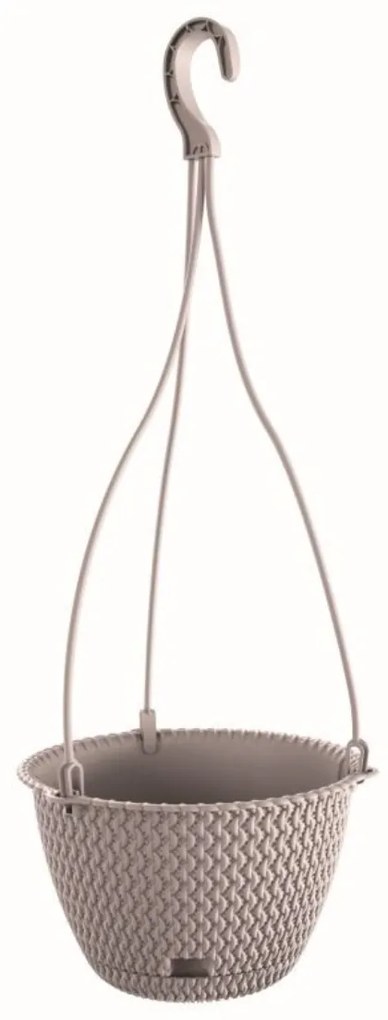 PROSPERPLAST Függő virágcserép SPLOFY ROUND W mocca 23cm