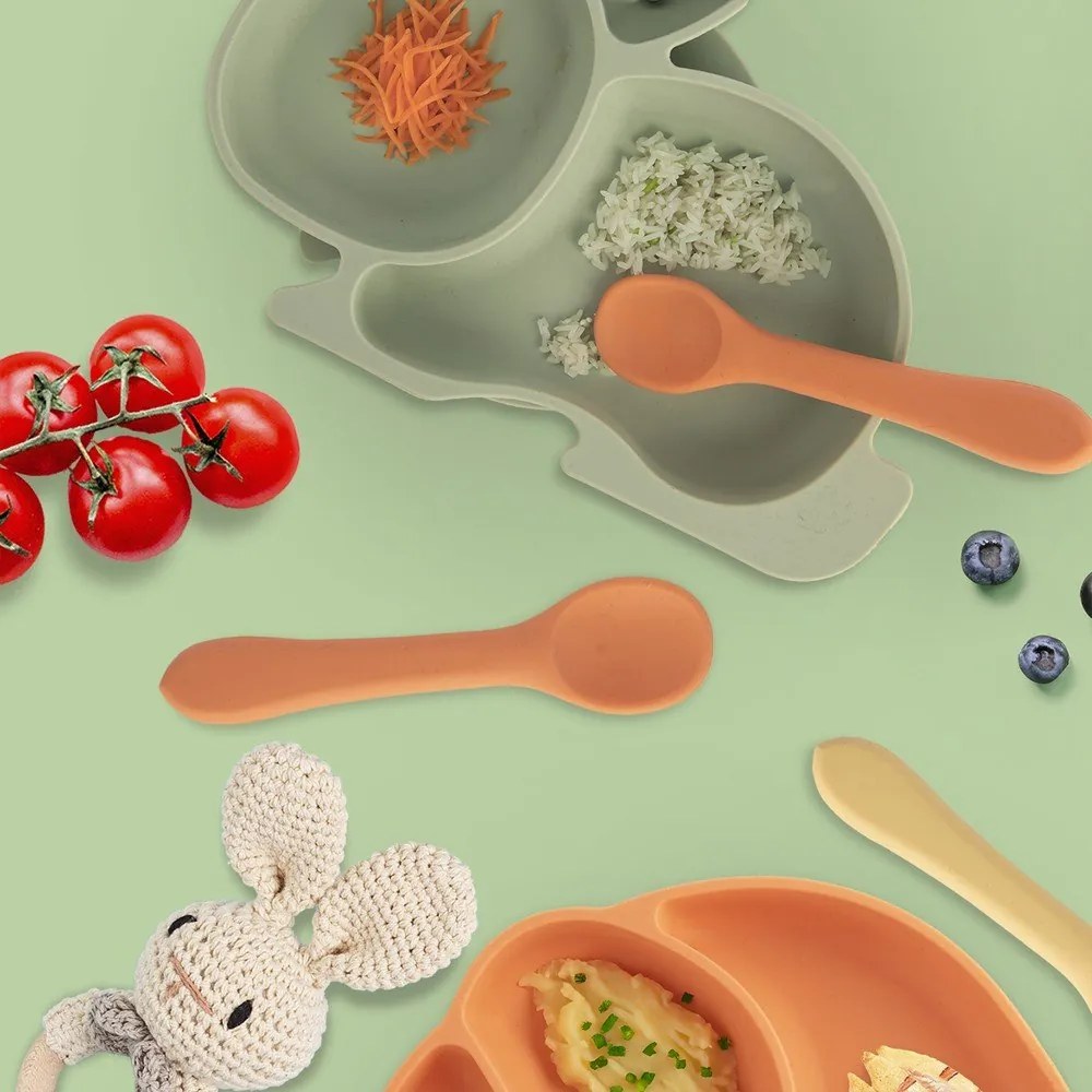 Narancssárga szilikon gyerek kanál – Orion