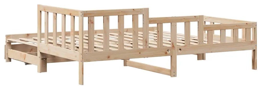 kihúzható heverő fiókokkal matrac nélkül 90 x 190 cm