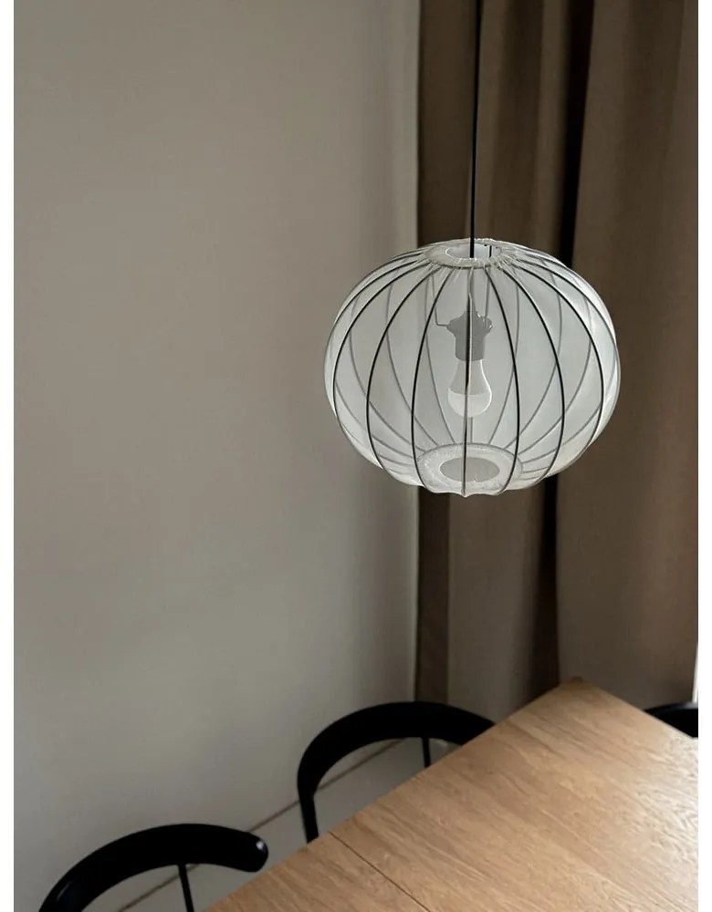 Fehér függőlámpa textil búrával ø 52 cm Mellow – Candellux Lighting
