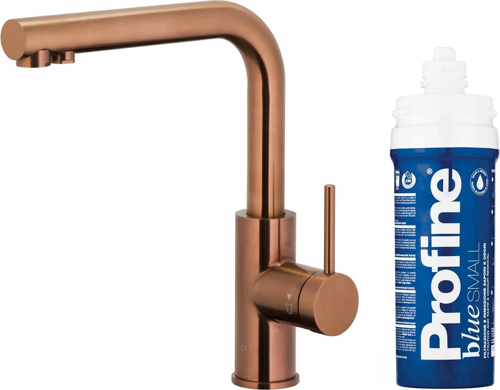 Kfa Duero Pure Basic Konyhai Csaptelep Profine Blue S, Szálcsiszolt Rózsaarany