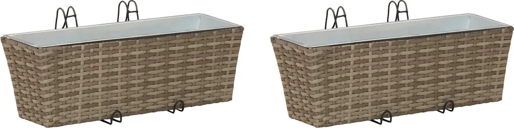 vidaXL Erkély Fém