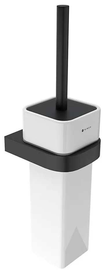 NIMCO NKC 30094K-90 - Falra szerelhető WC kefe NIKAU fehér/matt fekete