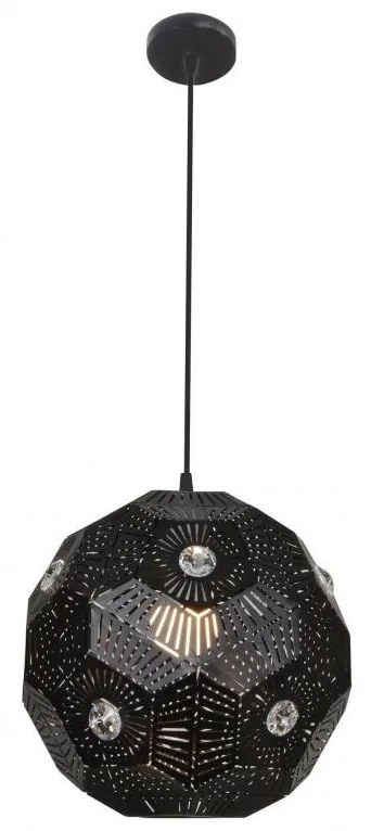 Csillár zsinóron EUPHORIA 1xE27/40W/230V fekete