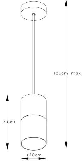 Lucide 74410/01/65 - Csillár zsinóron ZINO 1xE27/60W/230V fekete