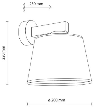 BRILAGI - LED fali lámpa LATTE 1xE27/15W/230V fenyő/fehér