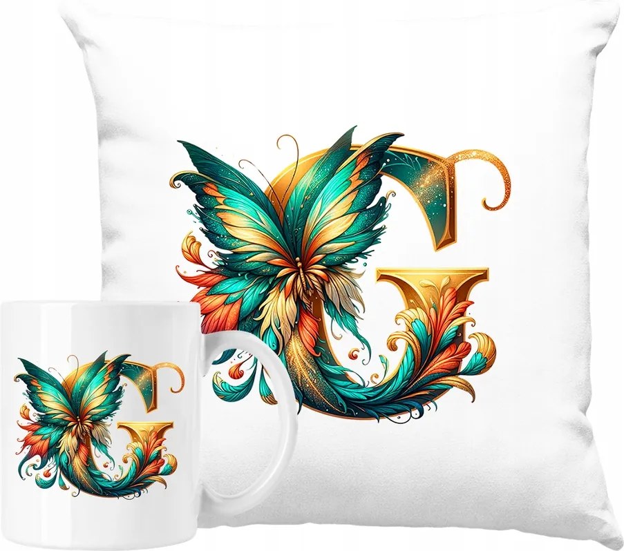 Bögre Szett Párna Betű Pillangó Névre szóló Színes 19 Ajándék Ötlet