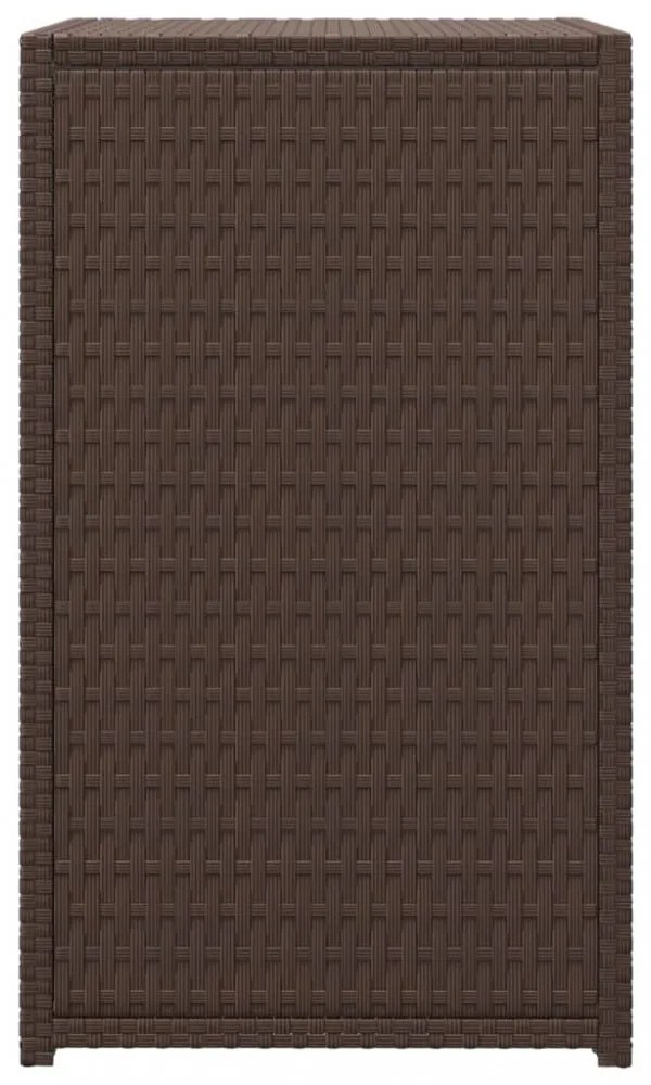 barna polyrattan C-asztal 40 x 35 x 60 cm