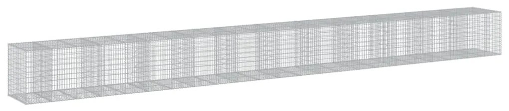 horganyzott vas gabion kosár fedéllel 1150 x 100 x 100 cm