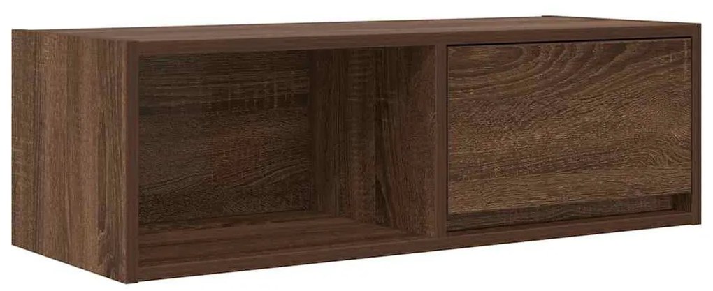 2 db barna tölgy színű szerelt fa TV-szekrény 80x31x25,5 cm