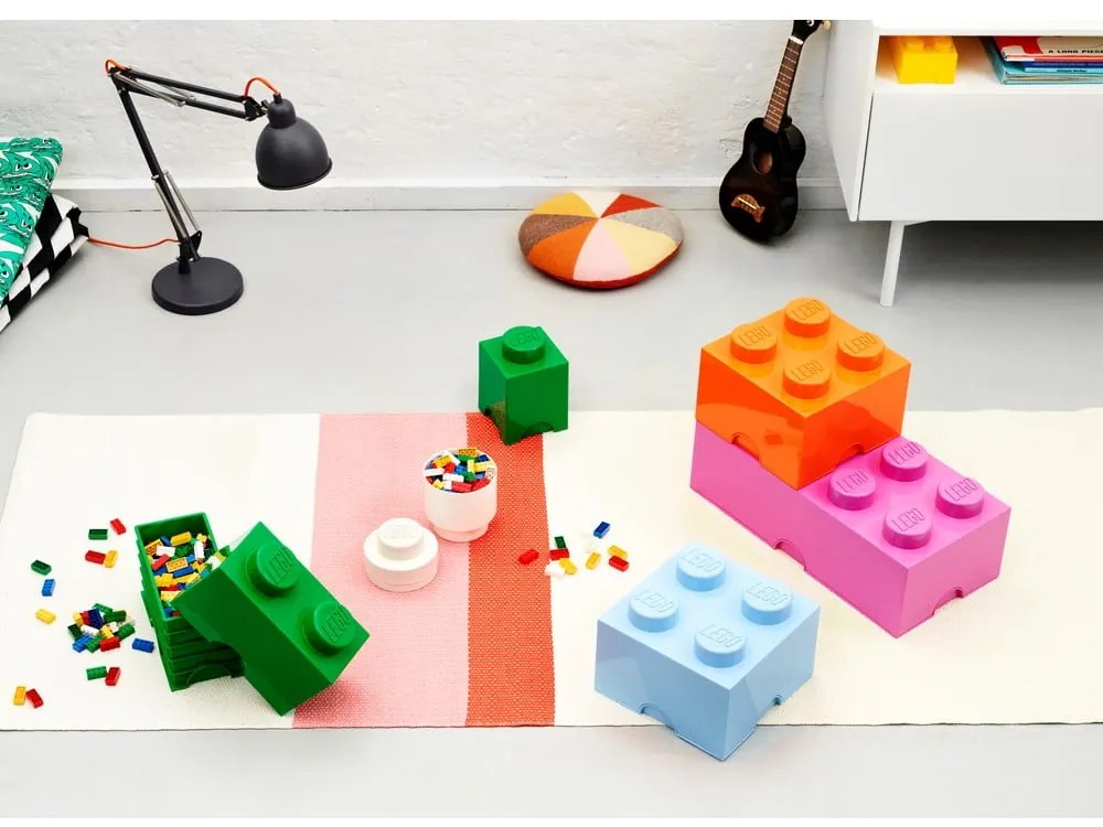 Világos rózsaszín négyszögletes tárolódoboz - LEGO®