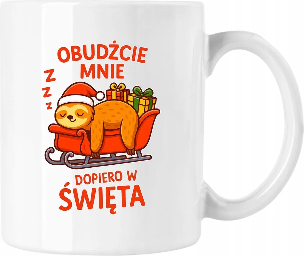 Karácsonyi Bögre Alvó Fehér 330ml