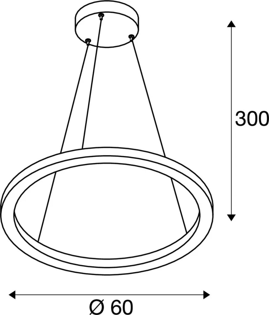 SLV 1002910 ONE Modern Led Függesztett Lámpa Fehér LED IP20