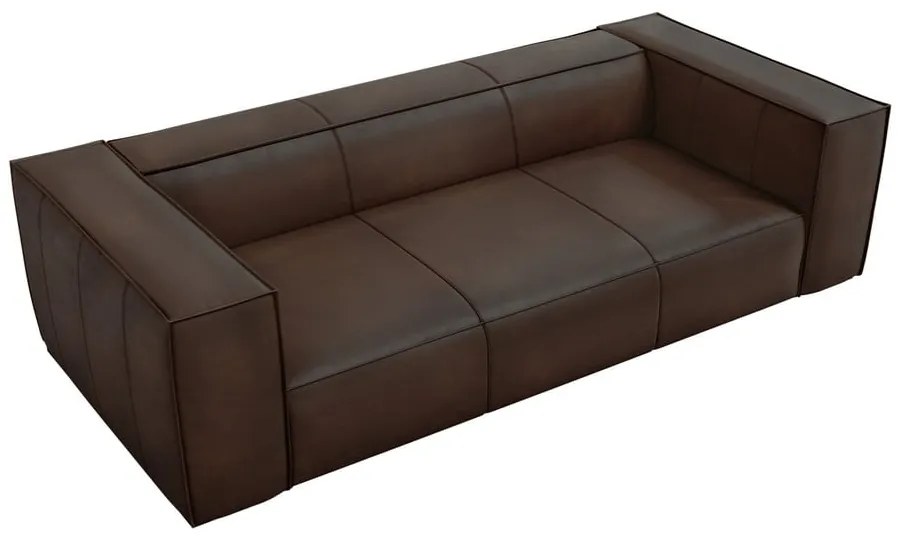Sötétbarna bőr kanapé 227 cm Madame – Windsor & Co Sofas
