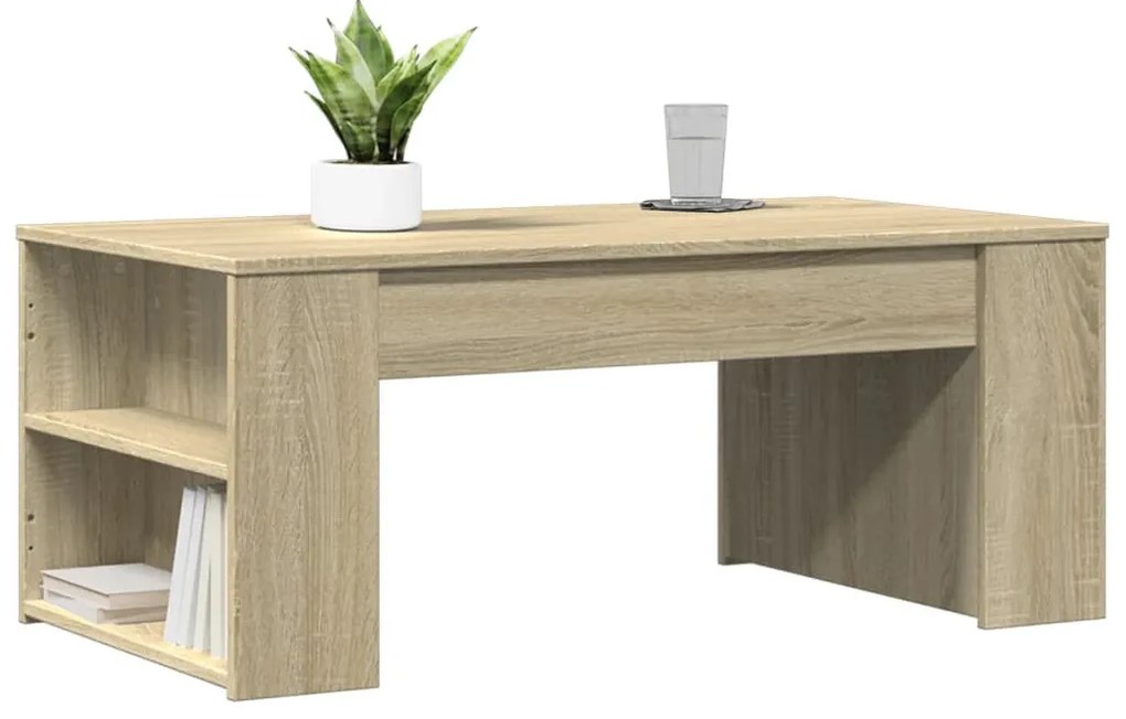 Sonoma tölgy színű szerelt fa dohányzóasztal 102 x 55 x 42 cm