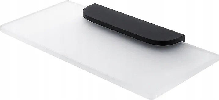 Nimco Nikau Fekete fürdőszobai polc, matt üveg, 20 cm Nkc 30091B-20-90