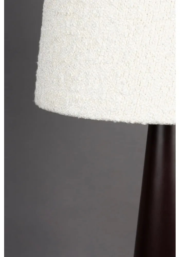 Fekete-fehér dimmelhető állólámpa textil búrával (magasság 166 cm) Miki – Dutchbone