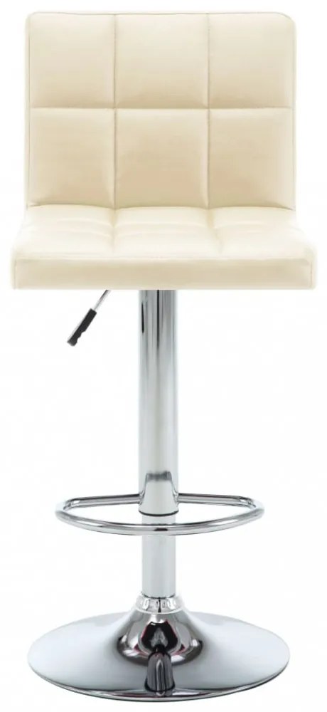 vidaXL 2 db krémszínű műbőr bárszék