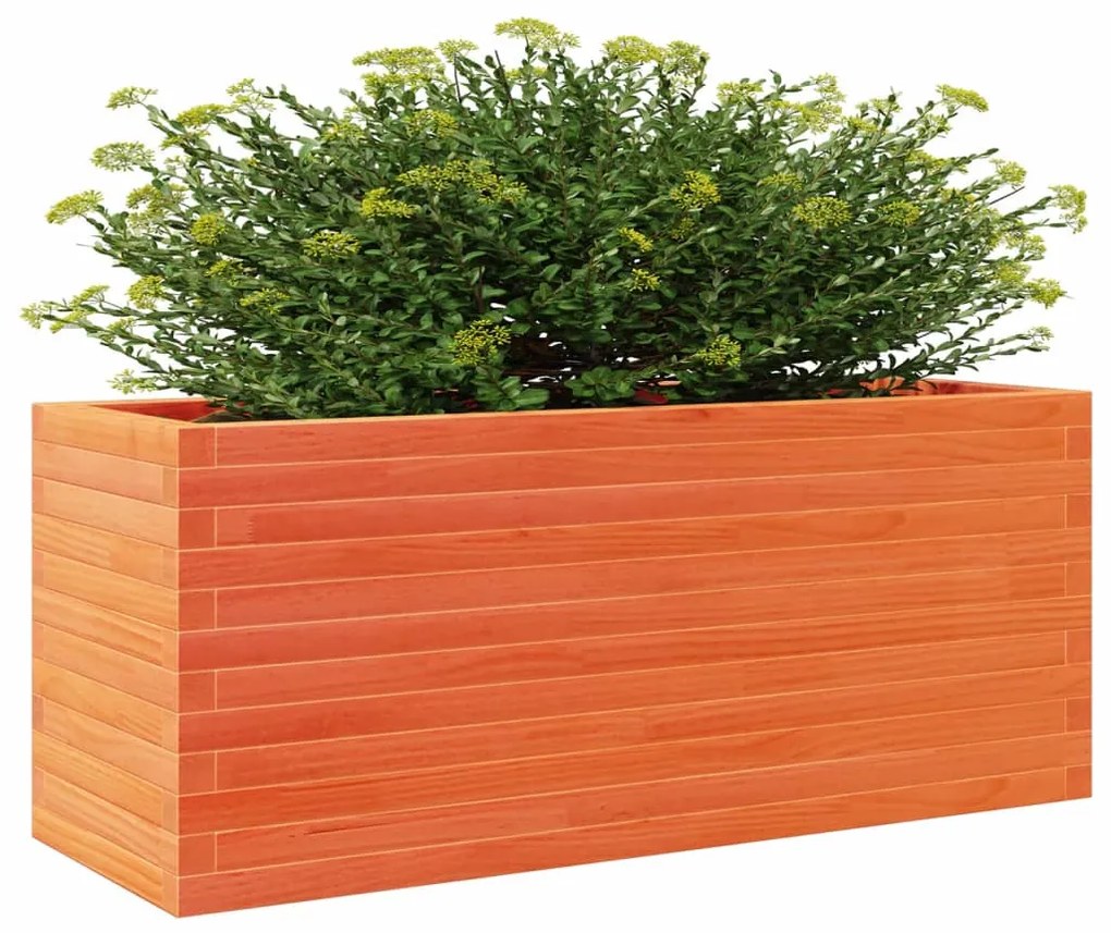 viaszbarna tömör fenyőfa kerti virágláda 110 x 40 x 46 cm
