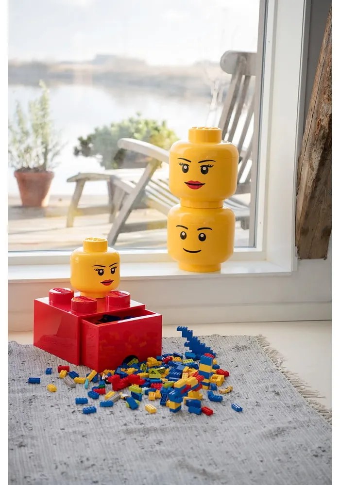 Silly sárga fejformájú tárolódoboz, ⌀ 16,3 cm - LEGO®