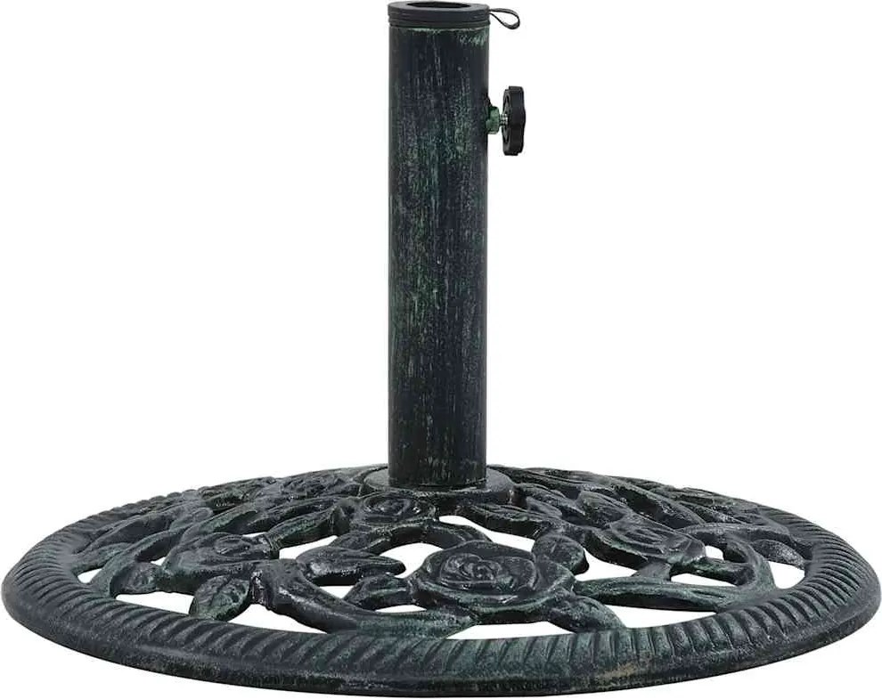 vidaXL zöld öntöttvas napernyőtalp 9 kg 40 cm