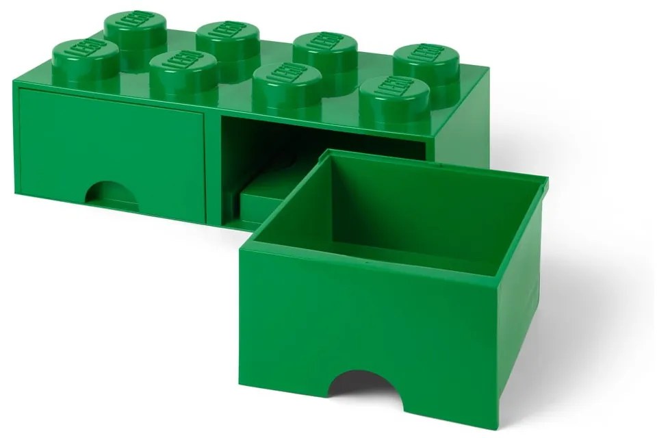 Zöld 2 fiókos tárolódoboz - LEGO®