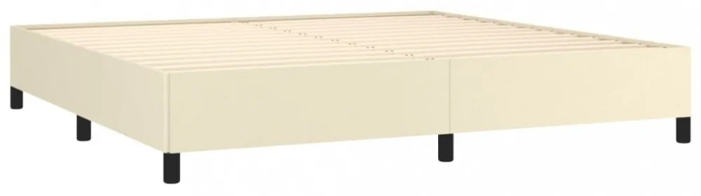 vidaXL krémszínű műbőr ágykeret 200x200 cm