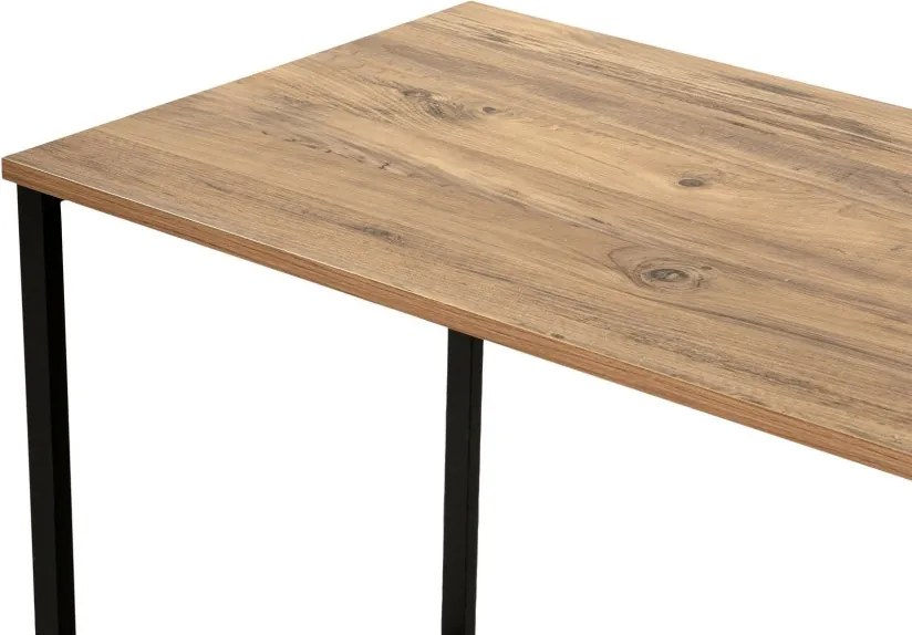 Twin Study Desk - atlanti fenyő/fekete íróasztal