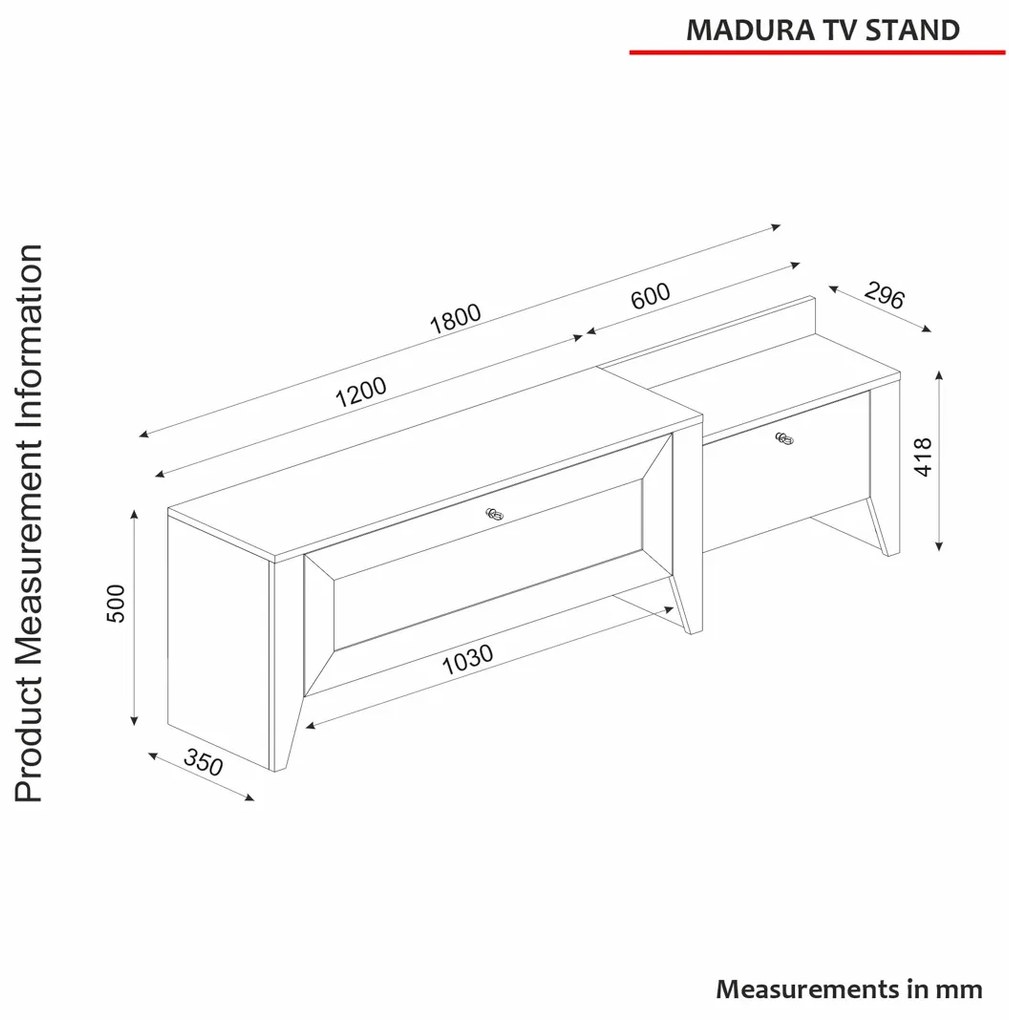 TV asztal Madura Oak