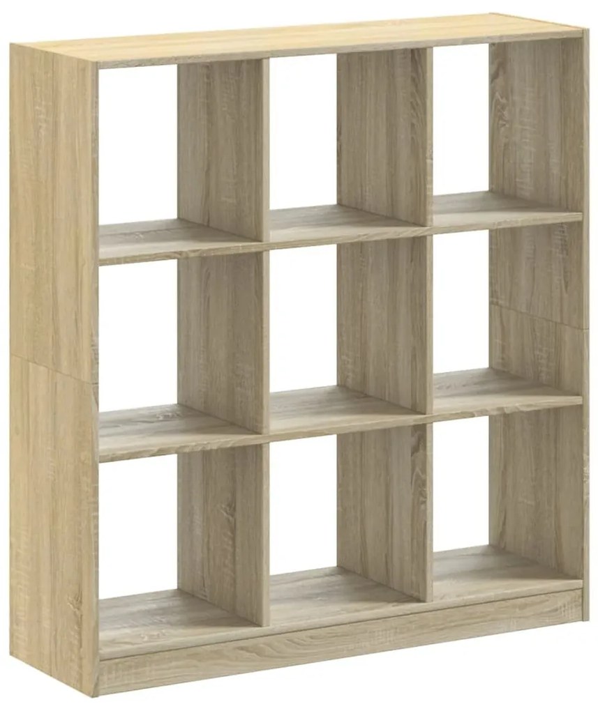sonoma tölgy színű szerelt fa könyvespolc 102 x 32 x 108 cm