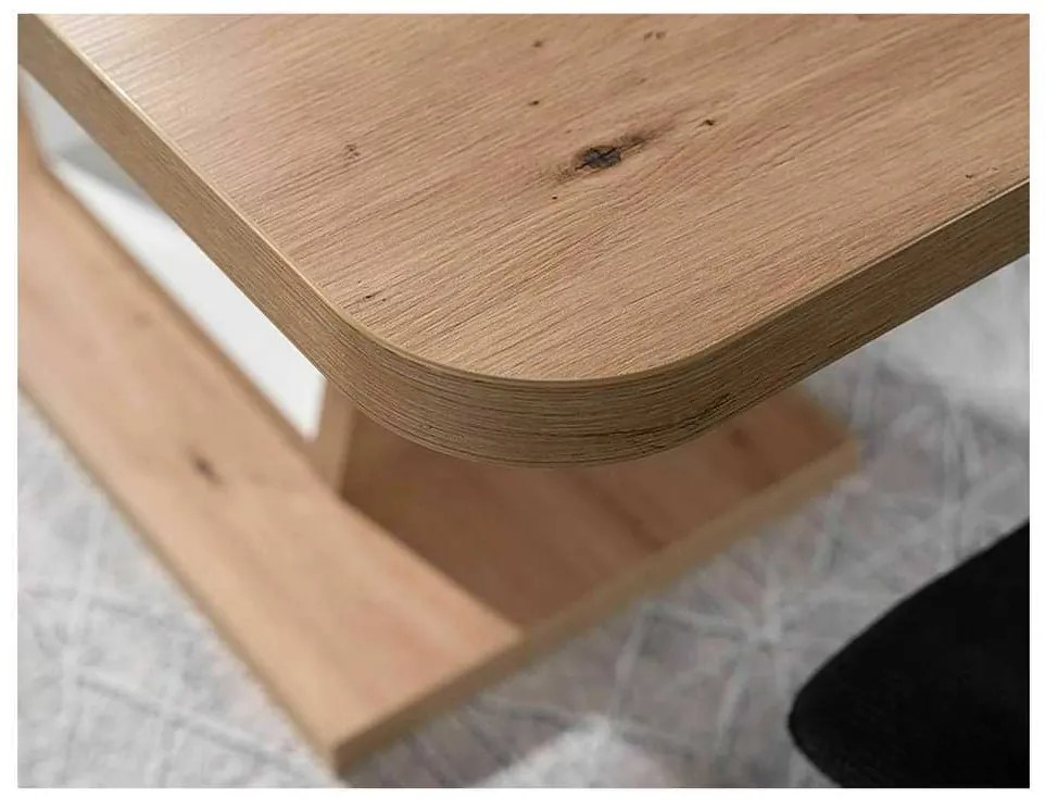 Levin étkezőasztal, artisan tölgy / fehér