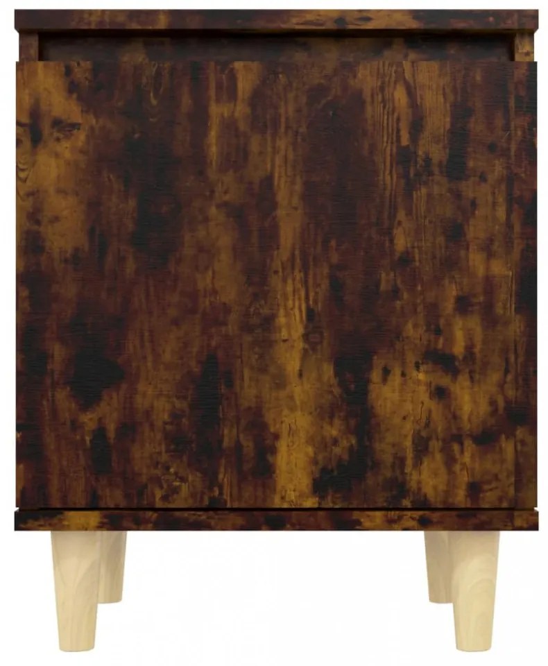 2 db füstös tölgy színű éjjeliszekrény fa lábakkal 40x30x50 cm
