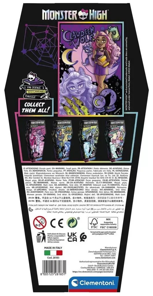 Monster High Clawdeen Wolf 150 db-os puzzle Clementoni