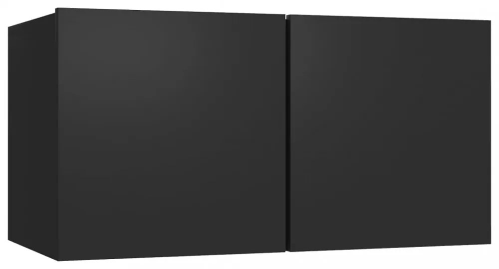 fekete függő TV-szekrény 60 x 30 x 30 cm