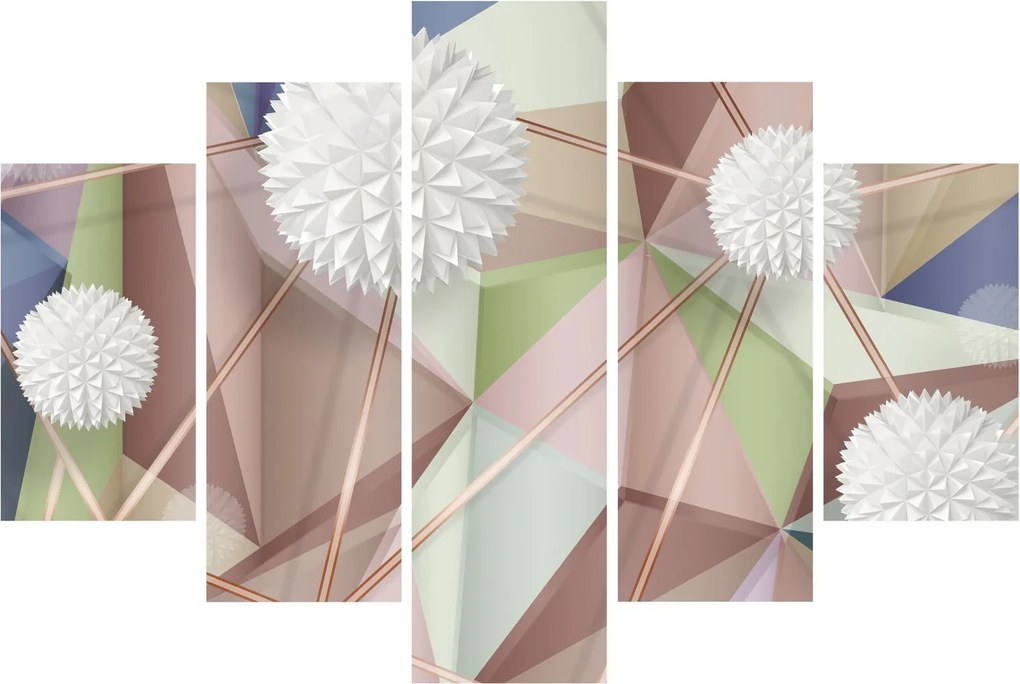 Kép - 3D absztrakció pasztell színekben (150x105 cm)