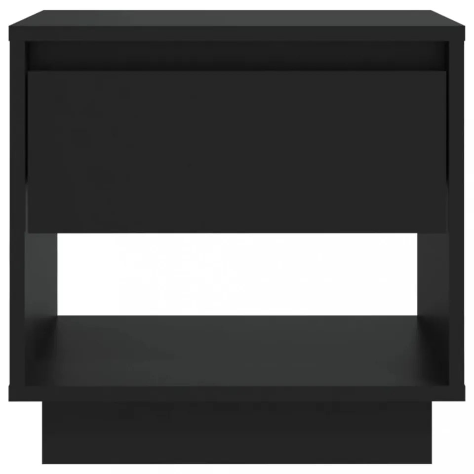 2 db fekete forgácslap éjjeliszekrény 45 x 34 x 44 cm